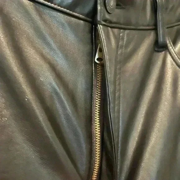 Abercrombie and Fitch Vegan Pants Ladies Size 12/31 Black High Waist Baggy EUC - Picture 4 of 9